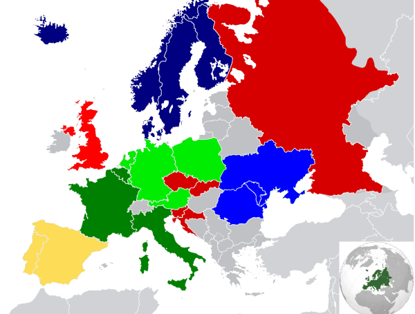 mapa europa paises. Verde claro: países da Europa